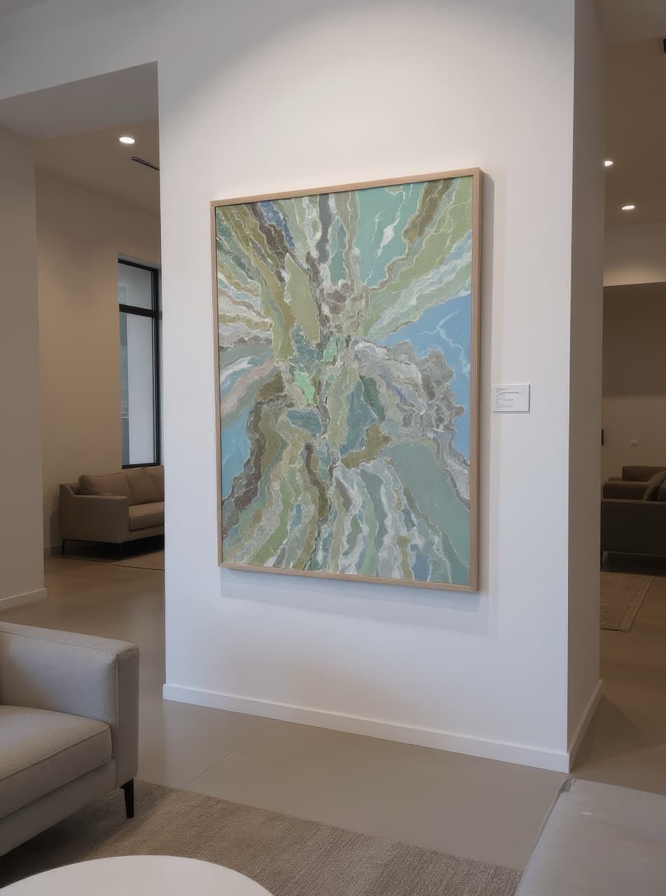 Artwork placed in Living Room — AI gallery mockup by ArtView Pro